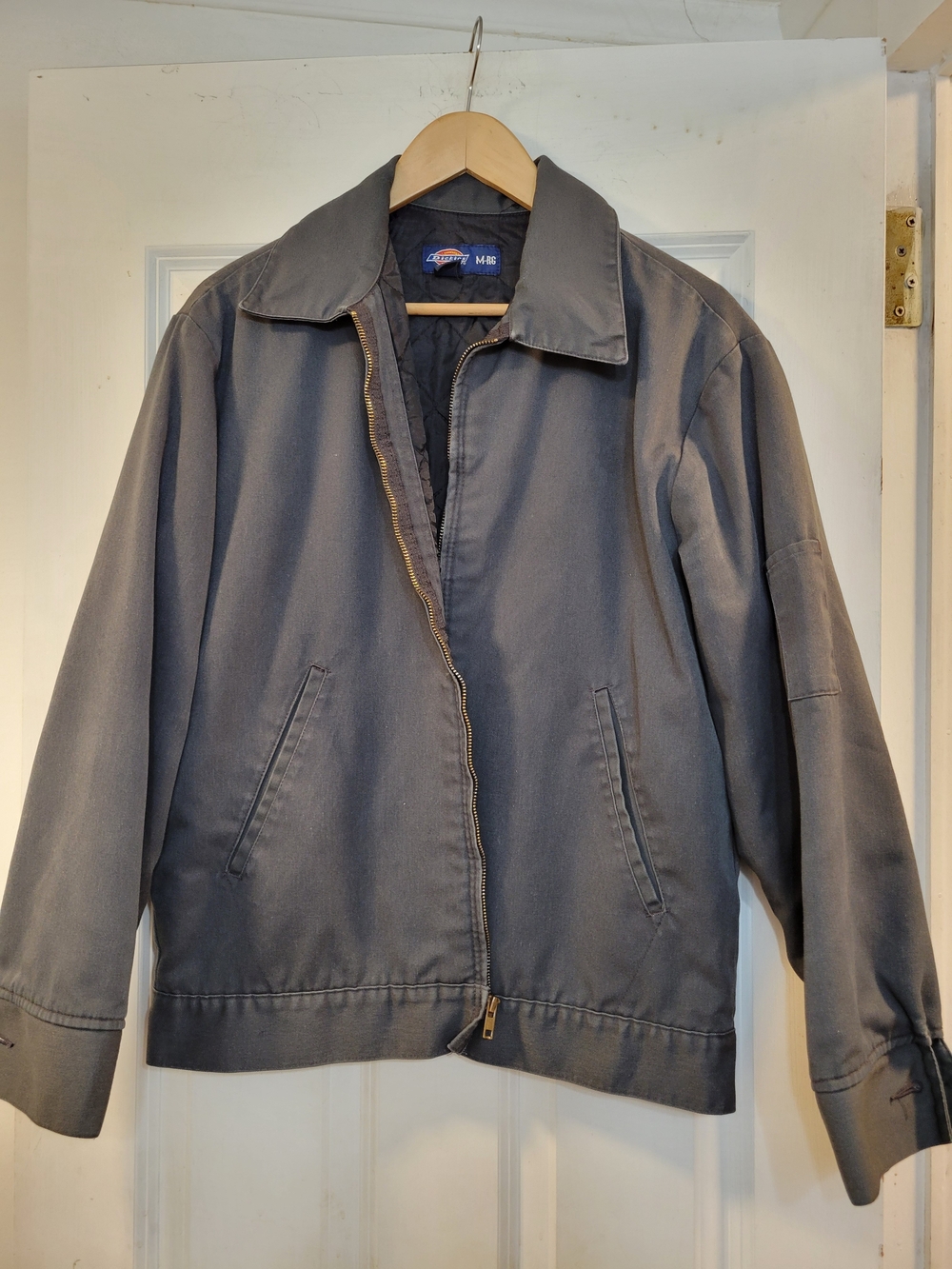 Dickies Men's Gray Work Jacket - Classic Zip Front